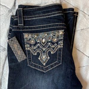 Dark denim miss me jeans